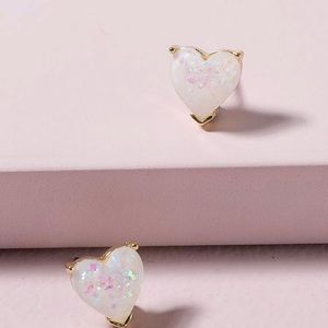 Iridescent Heart earrings